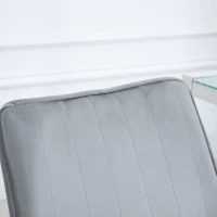 HOMCOM Silla de Oficina Sin Reposabrazos Silla de Escritorio Silla Giratoria para Niños con Altura Ajustable Respaldo de Poliéster Suave y Ruedas Carga 120 kg 52,5x60x82-91 cm Gris(m-8)