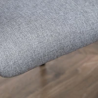 HOMCOM Set da 2 Sedie Imbottite Moderne in Tessuto con Braccioli e Gambe in Acciaio, 54x54x84cm, Grigio(m-7)