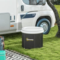 Outsunny Cold Plunge Tub, Portable Ice Bath Cold Water Therapy Tub w/ Thermo Lid, for Athletes, Polar Recovery - Black(m-8)