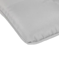 Outsunny Lot de 4 Coussins de chaise de jardin capitonné Rembourrage 4 cm Tissu Polyester dim. 43L x 41l cm Gris clair(m-7)