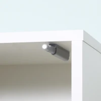 kleankin Tall Bathroom Cabinet with Mirror and Adjustable Shelf - White(m-9)