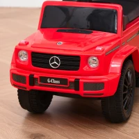 HOMCOM Coche Correpasillos para Niños de 1-3 Años con Licencia Mercedes G350 Capota Extraíble y Barandilla 85,5x40,5x95 cm Rojo(m-8)