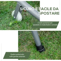 Outsunny Lettino Matrimoniale 2 Posti Parasole Regolabile da Esterno e Giardino 200x175 x134cm Crema(m-7)