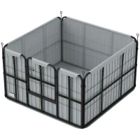 PawHut Steel Dog Whelping Box with Washable Whelping Pad, Wind-Resistant Cloth, for Small, Medium Dogs, 102 x 102 x 60cm(m-11)