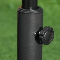 Outsunny Base per Ombrellone Rotonda Ø48x34 cm in Plastica da 13kg per Pali da Ø35/38/48 mm, Nero(m-8)