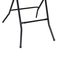 Outsunny Tavolo Pieghevole da Esterno o Campeggio, in Metallo e HDPE Impermeabile, Nero e Marrone, 60 x 60 x 74 cm(m-8)