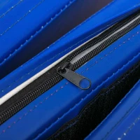 HOMCOM Tapis de sol gymnastique Fitness pliable portable rembourrage mousse 5 cm grand confort revêtement synthétique dim. 2,88L m x 1,15l m bleu(m-8)