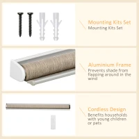 HOMCOM WiFi Smart Roller Blinds Work with TUYA App, Window Shade with Rechargeable Battery, Electric Shades Blind Easy Fit Home Office Living Room Bathroom Kitchen, Brown, 80cm x 180cm(m-8)