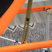 HOMCOM Foldable Massage Table Professional Salon SPA Facial Couch Bed Black and Orange(m-9)