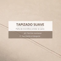 HOMCOM Sillón Relax Reclinable Manual Hasta 145° Tapizado en Poliéster con Reposapiés Retráctil Carga 120 kg para Salón Oficina Dormitorio 75x89x105 cm Marrón y Beige(m-5)