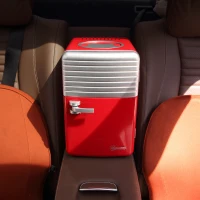 Outsunny Mini réfrigérateur 6L 8 canettes 330ml AC 240V DC 12V petit réfrigérateur portable refroidit et réchauffe(m-8)