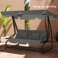 Outsunny 145 x 200Wcm Swing Chair Canopy Replacement - Dark Grey(m-9)