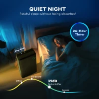 HOMCOM 5500mL Portable Dehumidifier with Air Purifier, UVC, Ioniser, 24H Timer, 5 Modes, 16L/Day, for Home Laundry, Black(m-7)