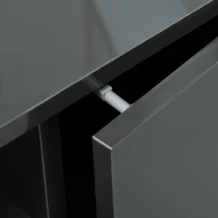 HOMCOM Floating TV Stand Cabinet for TVs up to 60", Wall Mounted TV Unit with Open Shelf, Storage Cupboards and Cable Management for Living Room, Grey(m-9)