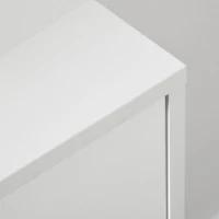 HOMCOM Cómoda con 3 Cajones Cajonera de Dormitorio con Patas de Madera de Pino para Salón Oficina Habitación 80x30x80 cm Blanco(m-7)