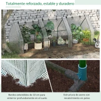 Outsunny Invernadero de Exterior Invernadero de Jardín 270x90x90 cm Tipo Caseta con 3 Ventanas Marco de Acero y Cubierta de PE 140g/㎡ para Cultivo Plantas Flores Tomates Blanco(m-5)