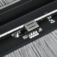 Outsunny 50,000 BTU Gas Fire Pit Table with Cover and Glass Screen - Grey(m-9)