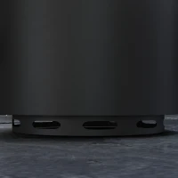 Outsunny Smokeless Fire Pit, 48.5cm Portable Wood Burning Firepit with Poker for Garden Camping Bonfire Party, Metal, Black(m-9)