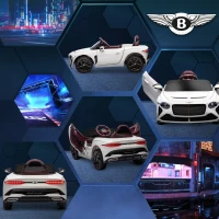 HOMCOM Bentley Bacalar Licensed 12V Kids Electric Car, with Remote Control, White(m-8)