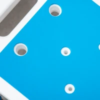 HOMCOM Sgabello per Doccia in Alluminio con Altezza Regolabile e Piedini Antiscivolo a Ventosa, Blu(m-9)