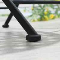 Outsunny Set da Giardino 3 Pezzi, 2 Sedie Pieghevoli e 1 Tavolo, Design a Mosaico, Grigio(m-9)