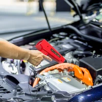 HOMCOM Pistola Stroboscopica d'Accensione con Luce Flash Xenon per Motori a Benzina, 23.5x15.5x6.7 cm, Rossa(m-2)