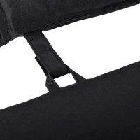 Outsunny Garden Sun Lounger Cushion Replacement Soft Sunbed Reclining Chair Relaxer Pad with Pillow, Cushion ONLY - Black(m-9)