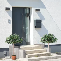 Outsunny 3ft Artificial Olive Tree Indoor Plant Greenery for Home Office Potted in An Orange Pot Set of 2(m-2)