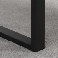 HOMCOM Mesa de Centro Rectangular de Estilo Industrial con Encimera de Madera y Marco de Acero 100x60x50 cm Natural(m-9)