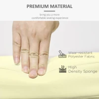 Outsunny Set of 2 Garden Seat and Back Cushion Set, Replacement Cushions for Outdoor Furniture with Seat Cushion and Back Cushion, Cream White(m-5)