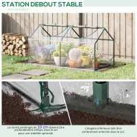 Outsunny Serre de jardin mini serre 2 fenêtres enroulables couverture en PVC 120 x 60 x 60 cm transparent(m-5)