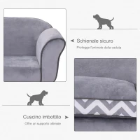 PawHut Divano Poltrona Lounge Cani Animali Domestici Portata 15kg 73.5×41×33cm(m-5)