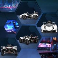 HOMCOM Macchina Elettrica per Bambini Lamborghini con Telecomando, Fari LED e Musica, Età 3+ Anni, Bianco(m-8)