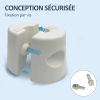 Outsunny Lot de 4 Pieds de tonnelle pop-up remplis d'eau ou de sable pieds de sol pour pavillon en HDPE avec vis de sécurité(m-6)