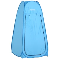 Outsunny Tente de douche pop-up tente de toilette pliable et portable anti-UV sac de transport inclus pour plage, pêche, randonnée, bain, l'extérieur, bleu(m-11)
