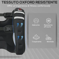 HOMCOM Giubbotto Zavorrato 8kg Traspirante con Tasca Portaoggetti e Spallacci, in tessuto Oxford, 40x35 cm, Nero(m-4)