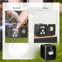 HOMCOM 4L Mini Fridge 6Can, AC+DC Portable Cooler & Warmer Car Refrigerator for Skincare, Makeup, Cosmetics, Food, for Bedroom, Home, Caravan, Car, Black(m-8)