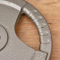 HOMCOM Set di 6 Dischi Pesi per Bilanciere e Manubri 2.5-35KG, Dischi palestra in Acciaio con Foro 50 cm, Ideali per Bilancieri Olimpionici, Argento(m-8)