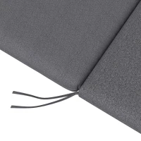 Outsunny Lot de 2 Matelas pour Chaise Longue transat Bain de Soleil avec Sangles d'attache pour Jardin Gris foncé(m-8)