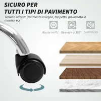 HOMCOM Sedia da Ufficio Massaggiante e Riscaldata con Schienale Reclinabile e Poggiapiedi Estraibile, Grigio(m-8)