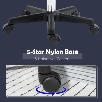 HOMCOM Swivel Salon Chair w/ Padded Seat Back 5 Wheels Adjustable Height Salon Hairdressers Tattoo Spa Rolling Black(m-6)