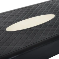 HOMCOM Step para Fitness Stepper Aeróbic Step de Aeróbic Antideslizante con Altura Regulable 2 Niveles de 10/15 cm Carga 150 kg para Ejercicio en Casa Gimnasio 68x29x15 cm Negro y Rojo(m-8)