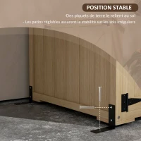 Outsunny Armoire de jardin abri remise pour outils 90L x 54.5P x 161/168,5H cm 2 étagères toit bitumé étanche bois pin autoclave(m-6)