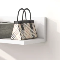 HOMCOM Juego de Muebles de Entrada Recibidor Colgante con Espejo y Cajón 75x3,5x75 cm y 75x30,5x20 cm Blanco y Gris(m-7)