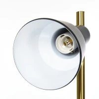 HOMCOM 150cm Lampada a Piantana da Terra con 3 Paralumi Regolabili, Base Rotonda, Interruttore a Pedale, in Metallo, Bronzo, 32x32x150cm(m-9)