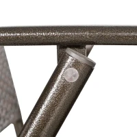 Outsunny Set of Two Folding Rattan Seat Chairs - Brown(m-9)