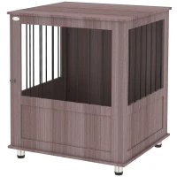PawHut Dog Crate Table for Medium and Large Dogs with Magnetic Door for Indoor Use, 60 x 55 x 70 cm, Purple(m-11)