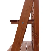 Outsunny Three-Tier Plant Stand, Wood Ladder Shelf for Flower Pot Display, Outdoor Indoor Organiser(m-6)