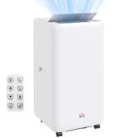 HOMCOM Condizionatore Portatile 1250W con 5 Modalità e Timer 24h, 35.5x35x70 cm, Bianco(m-1)