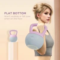 SPORTNOW 8KG Soft Kettlebell, Kettlebell with Non-Slip Handle for Home Gym, Weight Lifting, Strength Training, Purple/Grey(m-6)